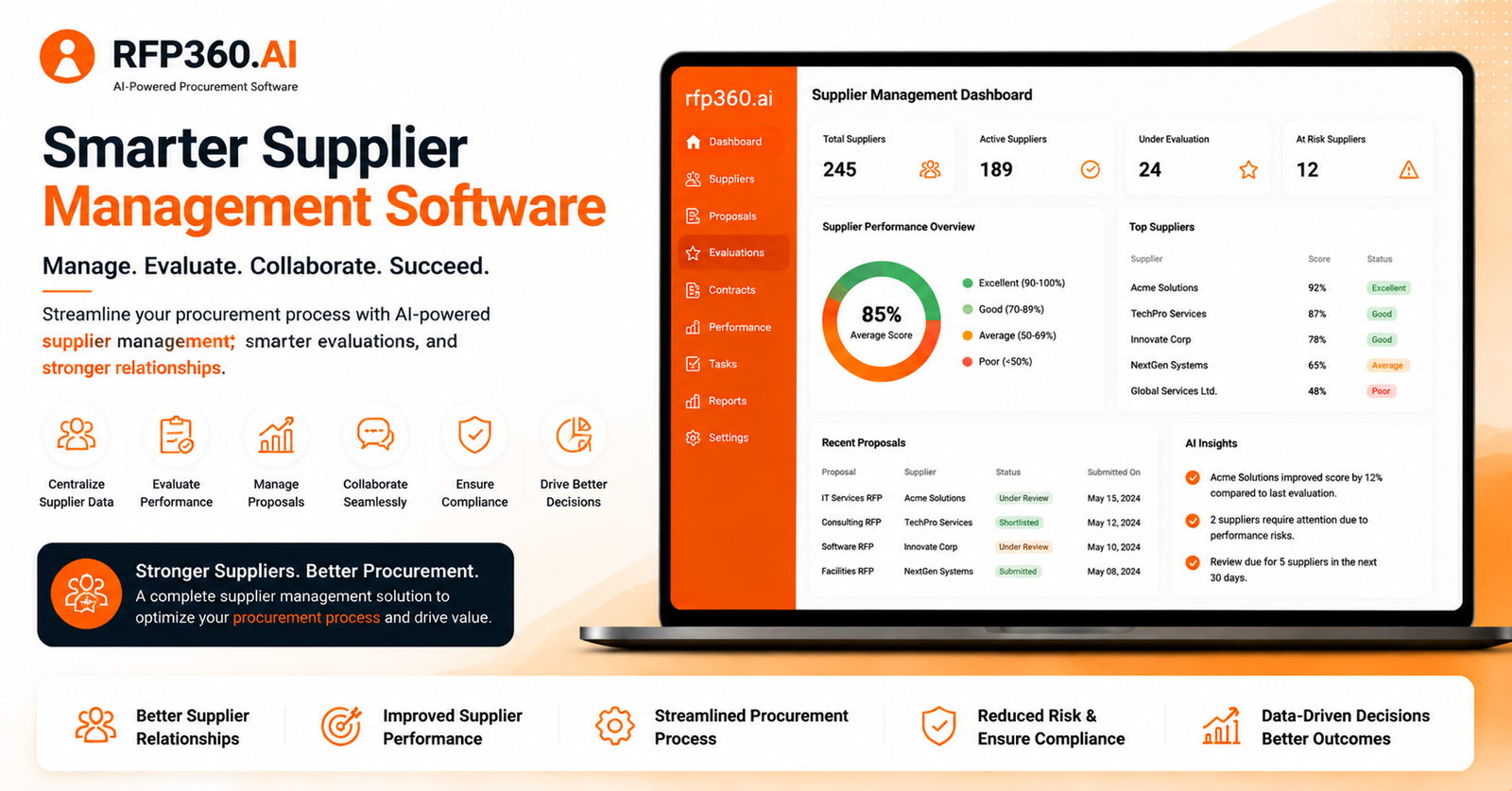 Supplier Management Software with Supplier Evaluation